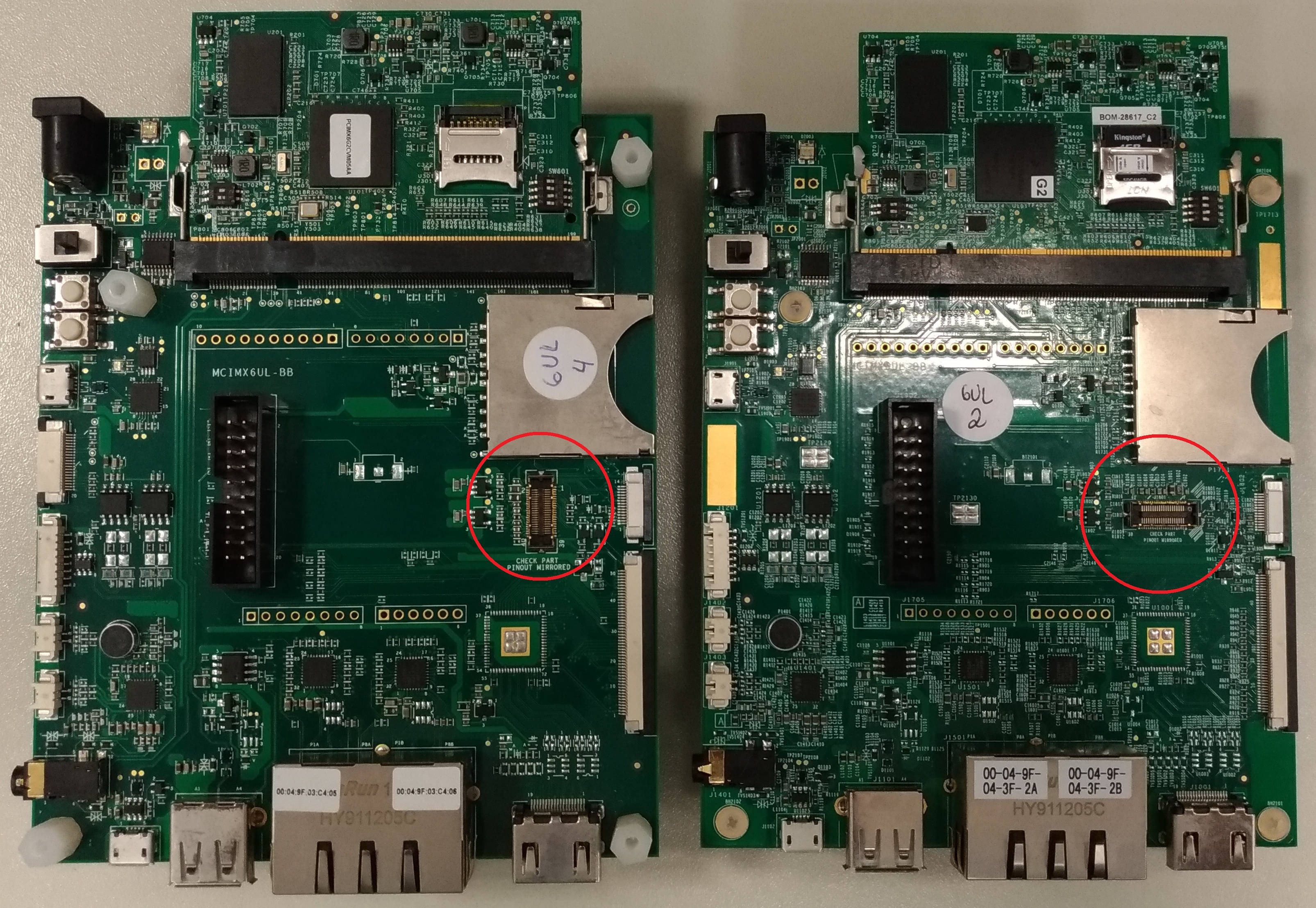 RevB vs RevC camera layout